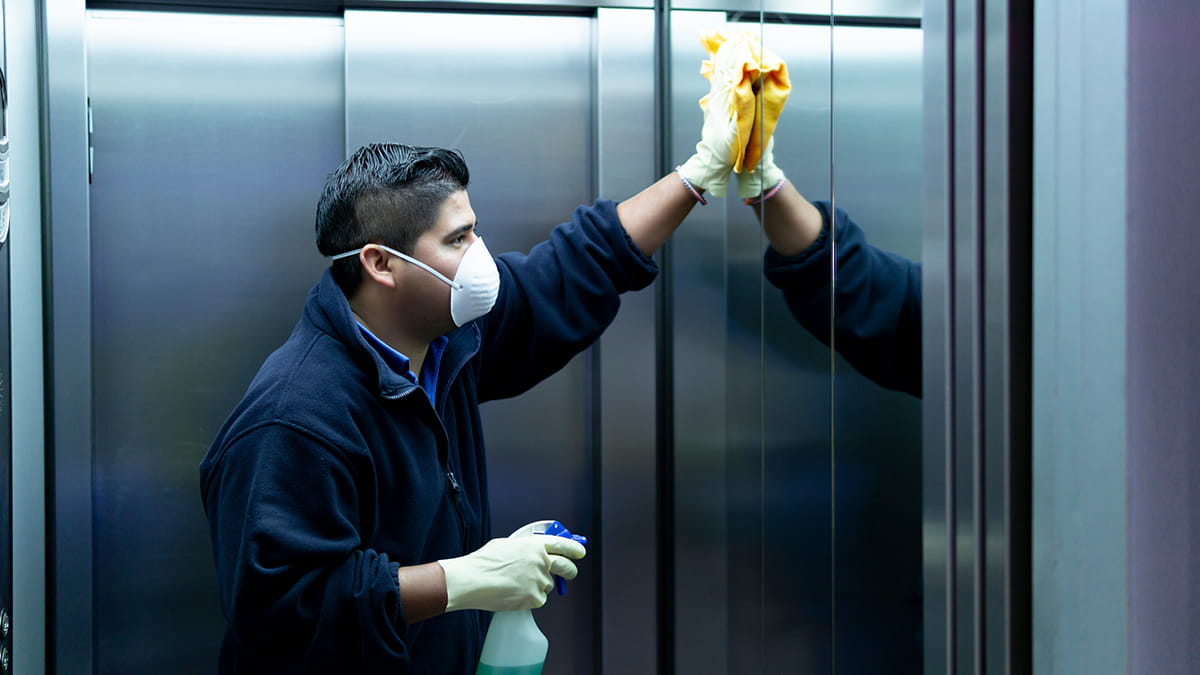 Professional Commercial Deep Cleaning Services in New Jersey Avengers Cleaning Services team performing a deep cleaning with HEPA-filtered vacuums and eco-friendly products in a commercial space.